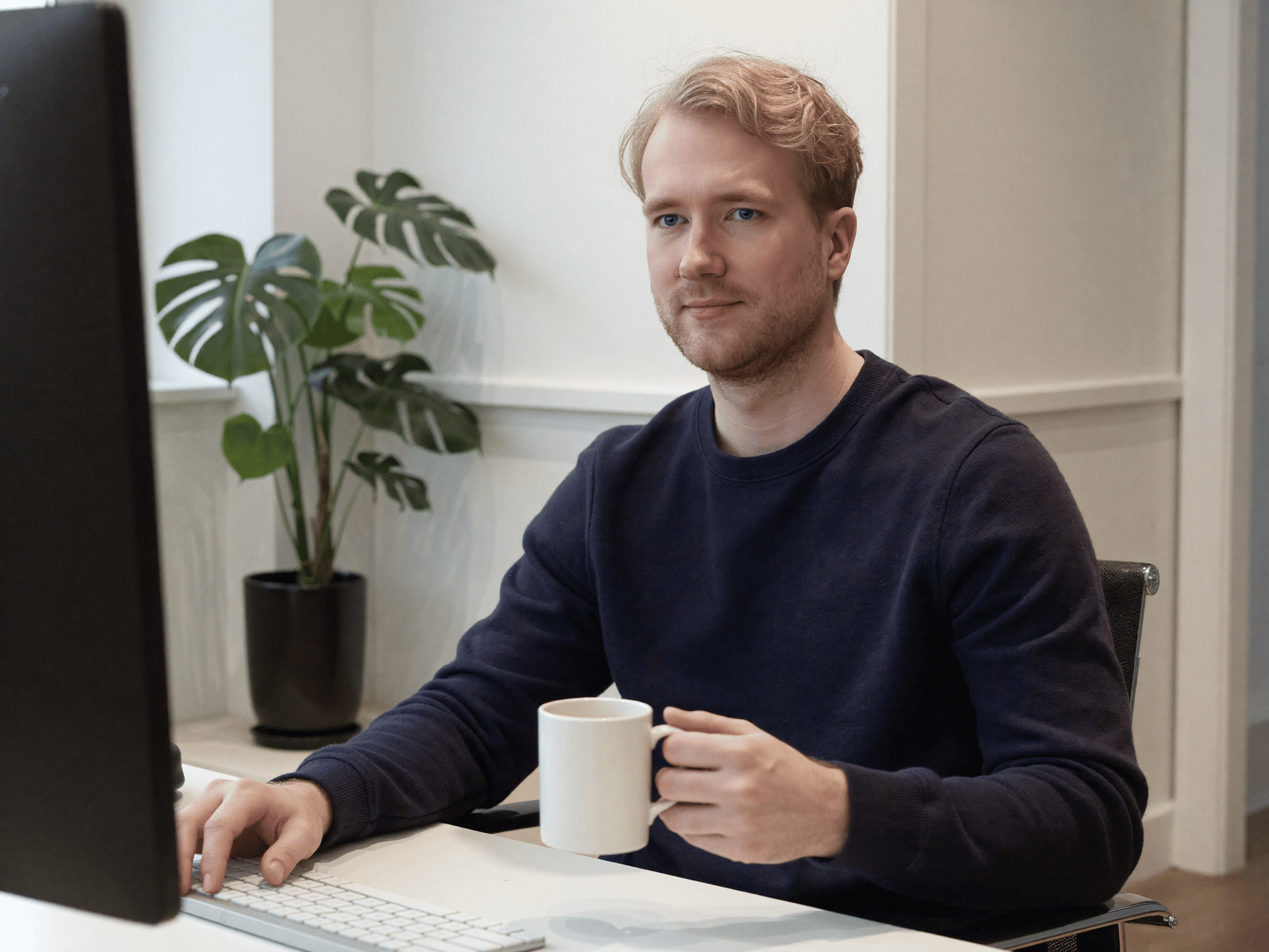 Terence aan het werk